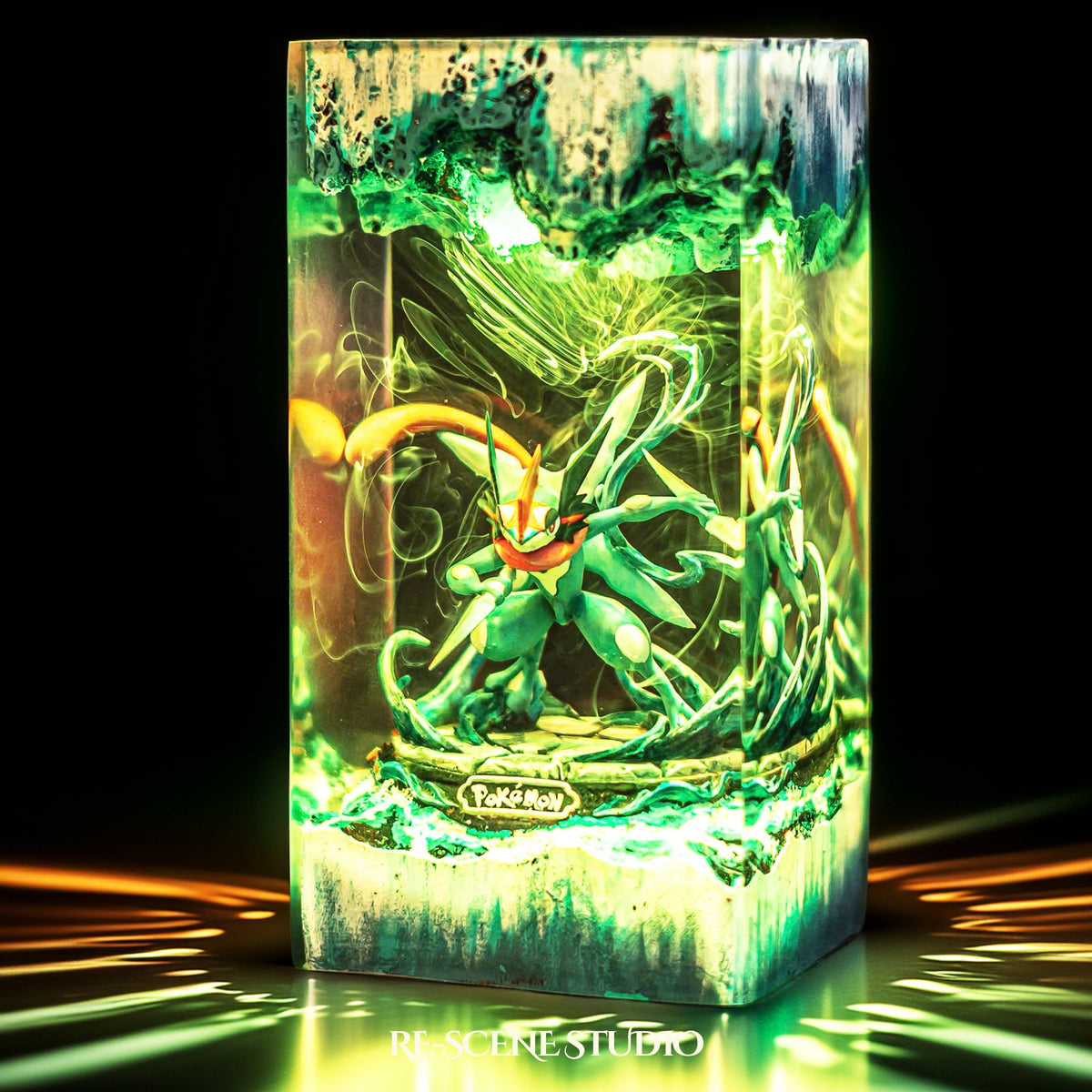 Greninja Resin Lamp V1, Pokemon resin art lamp