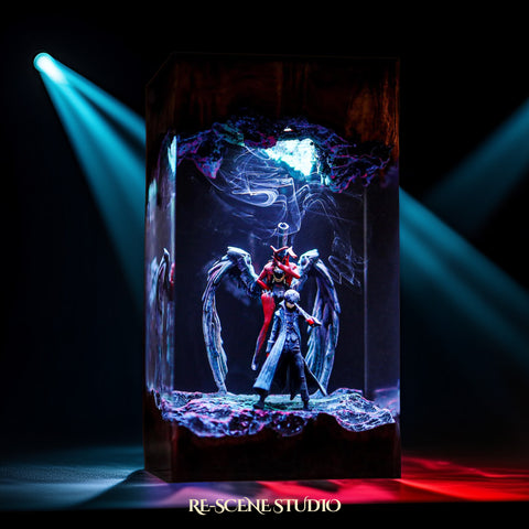 Arsene Resin Lamp - Persona 5 Multicolor / Size M: 5.12" x 2.56" – Handmade Epoxy Resin Lamp by Rescene Studio | Rescene Studio