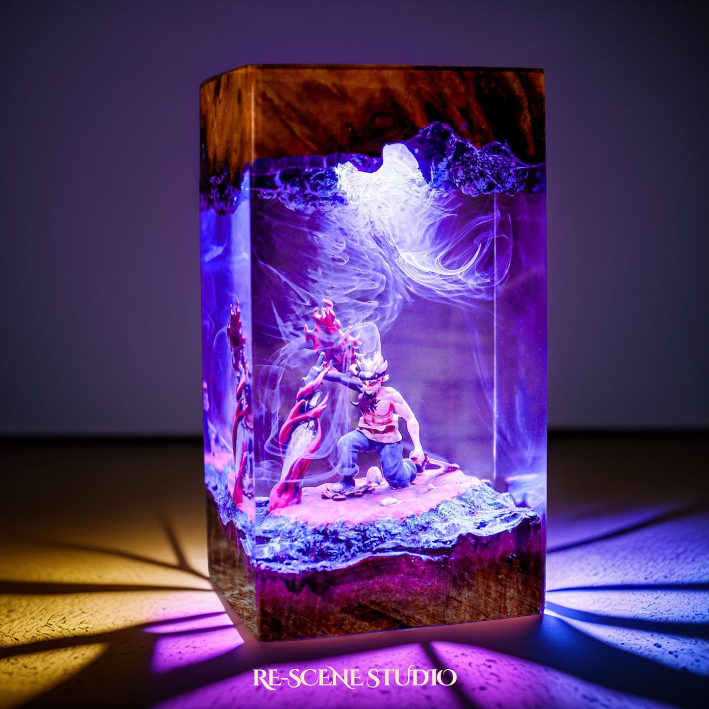 Black Asta Demon Form Resin Lamp - Black Clover