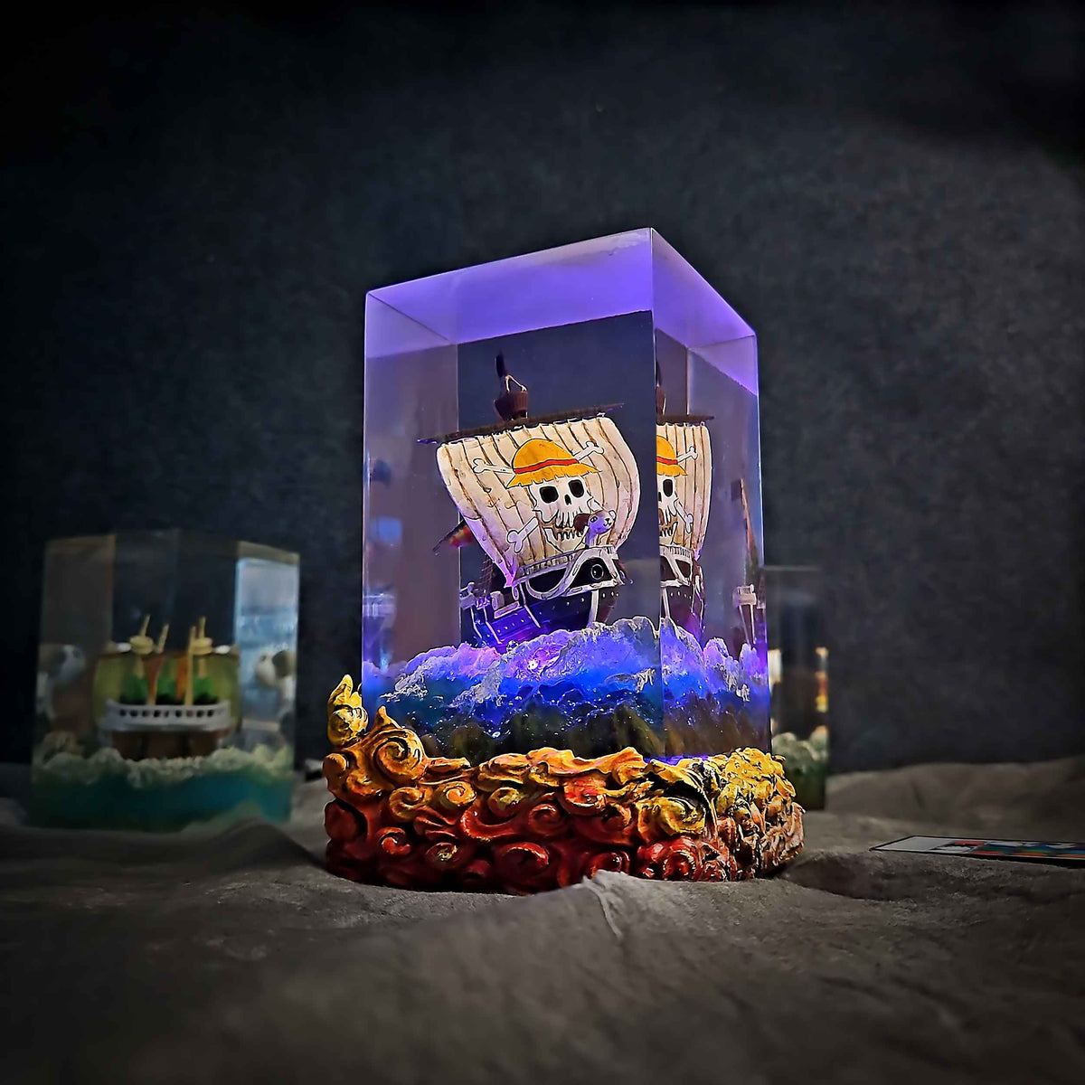 One Piece room decor: Going Merry Resin Lamp V1, a one-of-a-kind handmade resin night lamp