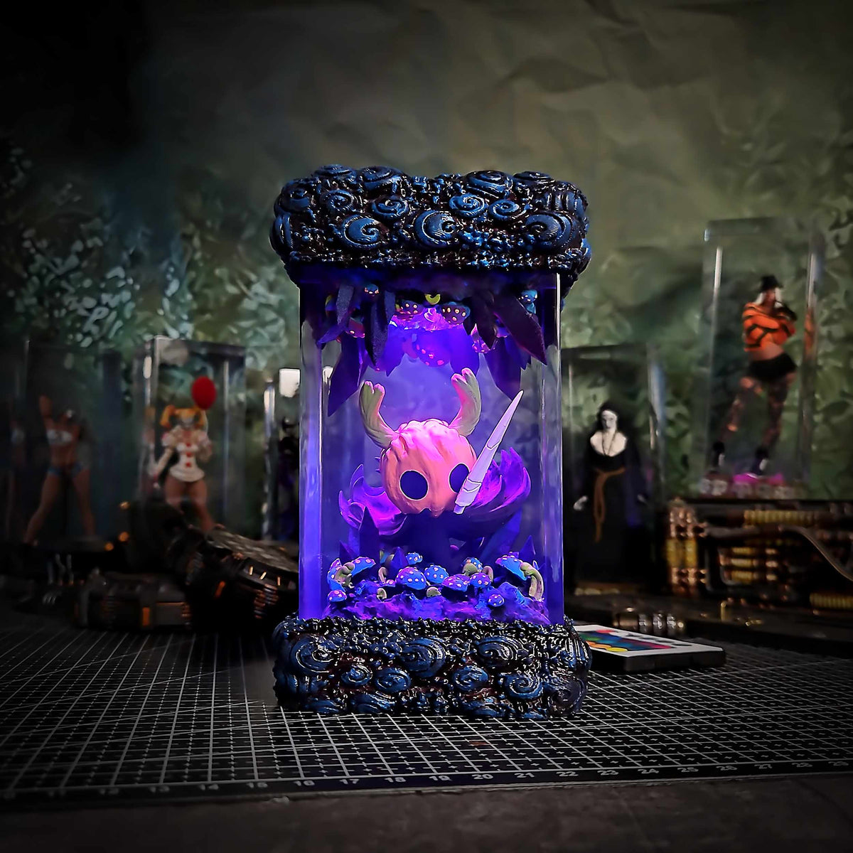 The Knight Halloween Resin Lamp, handcrafted epoxy resin LED lamp