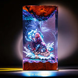 Yuji Itadori Resin Lamp — Handcrafted Epoxy Resin LED Lamp | Unique Ambient Decor & Collector's Gift