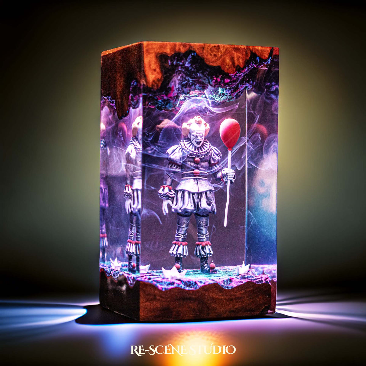 Stephen King's IT gift idea, the Pennywise Resin Lamp with color-changing RGB lighting