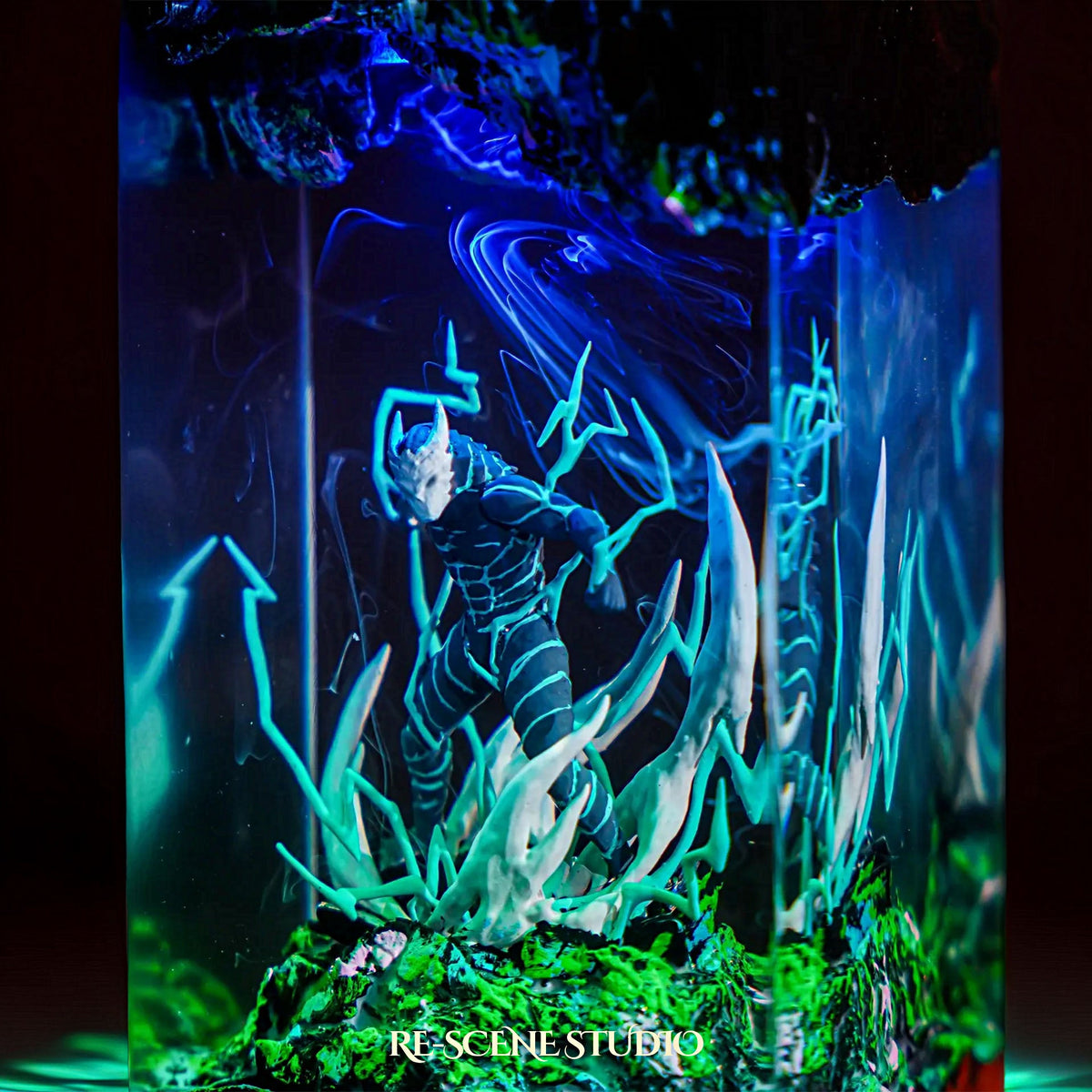 Kaiju No. 8 Resin Lamp, handcrafted epoxy resin LED lamp