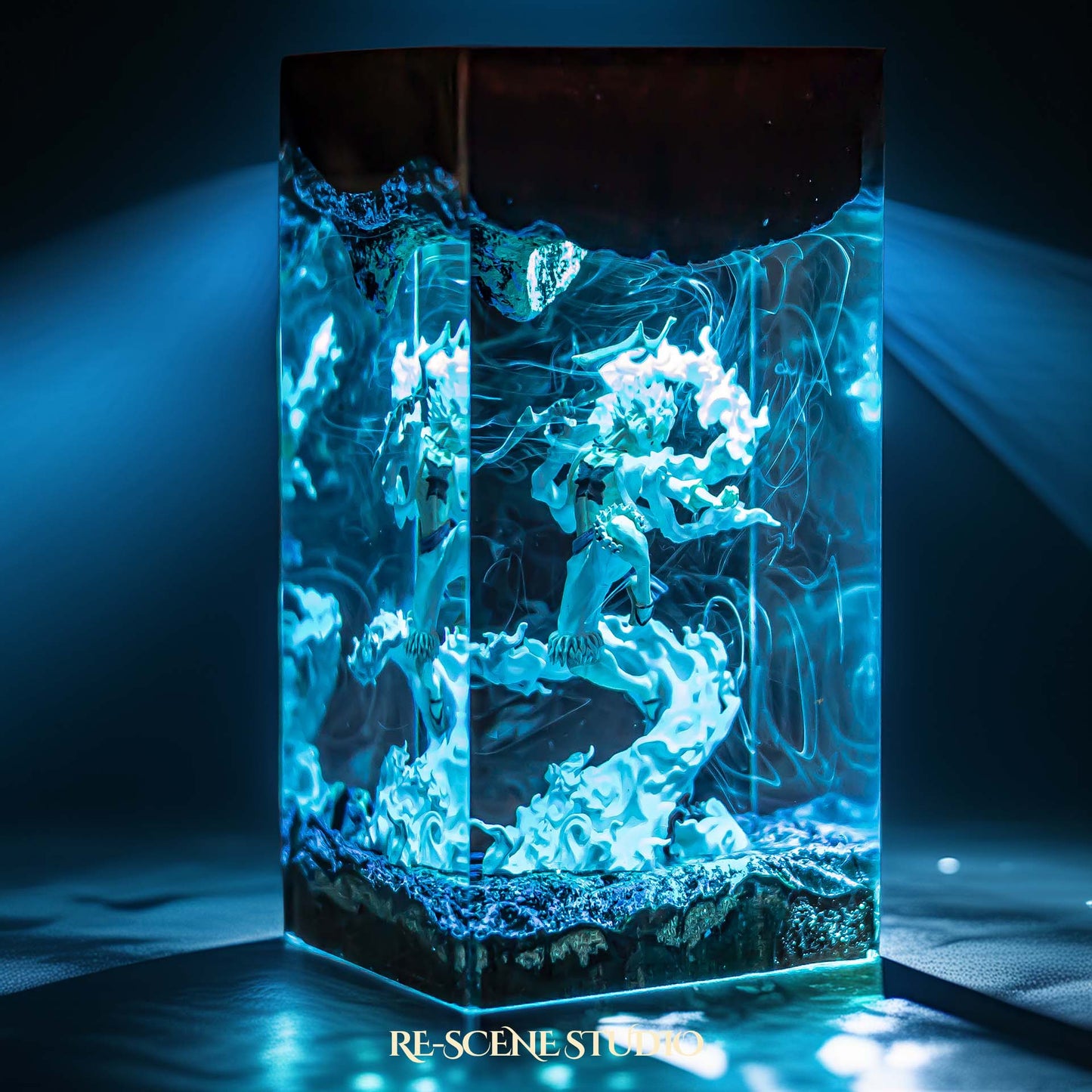L.uffy G.ear 5 Resin Lamp 02 — Display Setup | Artisan Resin Art Lamp, Ambient Light for Home or Office