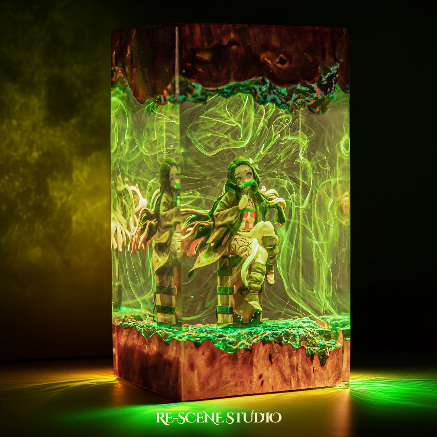 N.ezuko Resin Lamp 4 — Handcrafted Epoxy Resin LED Lamp | Unique Ambient Decor & Collector's Gift