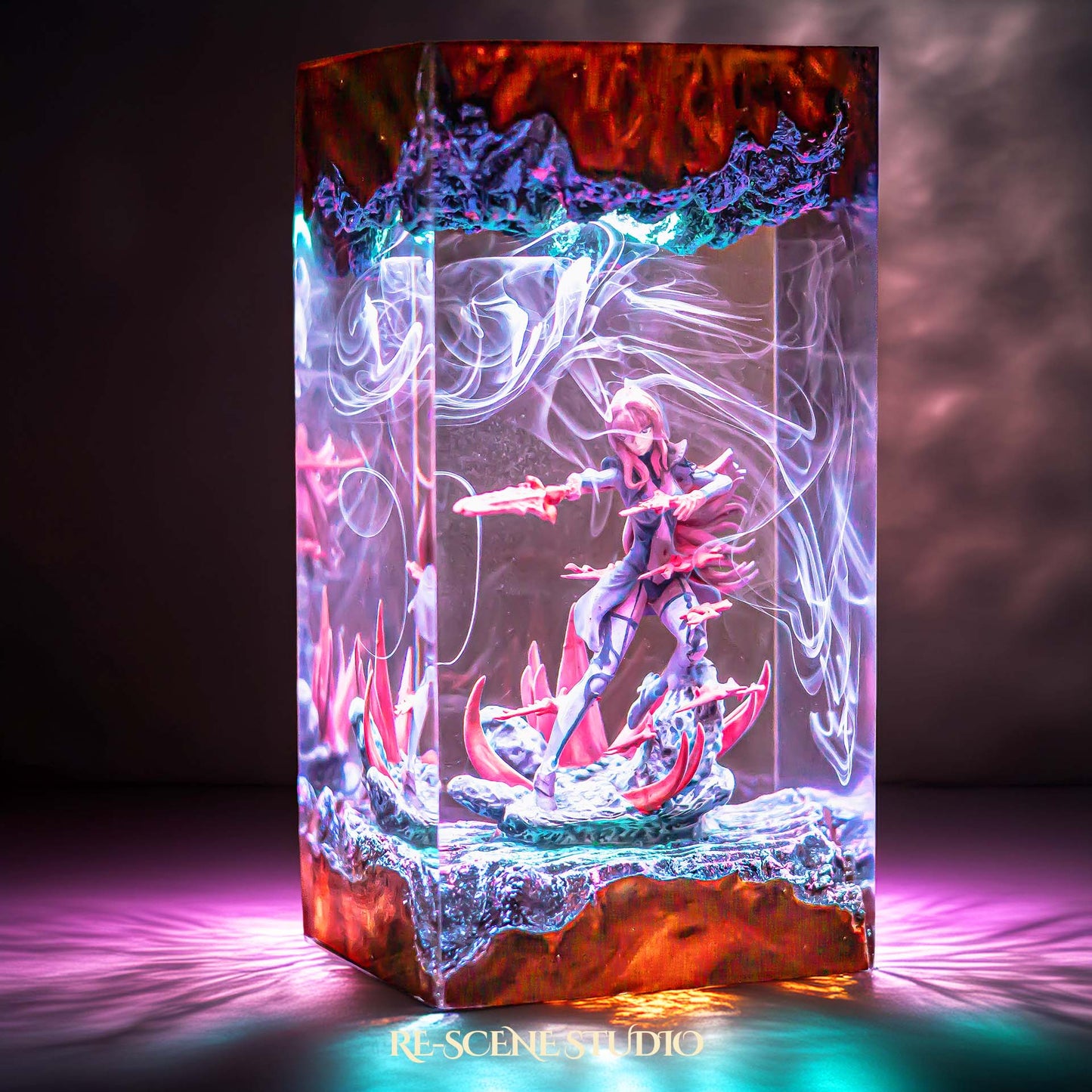 S.cáth.ach Resin Lamp — Display Setup | Artisan Resin Art Lamp, Ambient Light for Home or Office