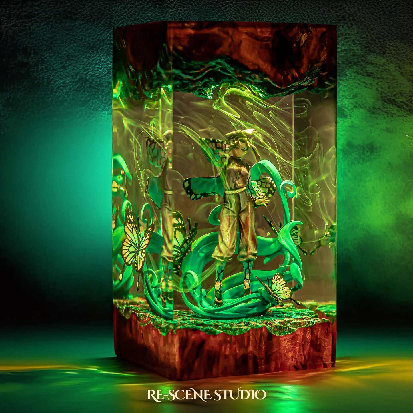 S.hi.nobu Resin Lamp V2 — Display Setup | Artisan Resin Art Lamp, Ambient Light for Home or Office