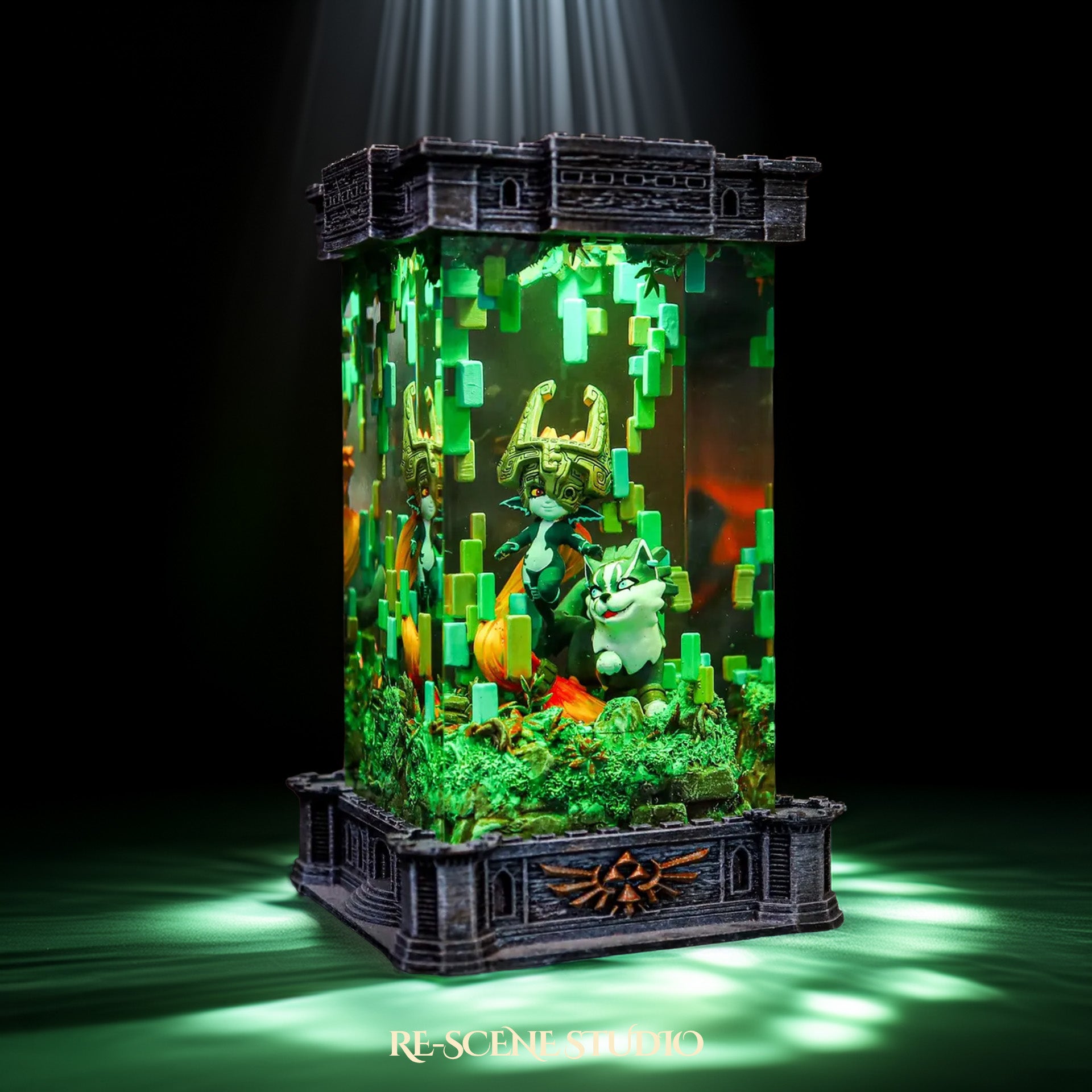 Midna and Wolf Link Resin Lamp - Zelda Twilight Princess RGB Night