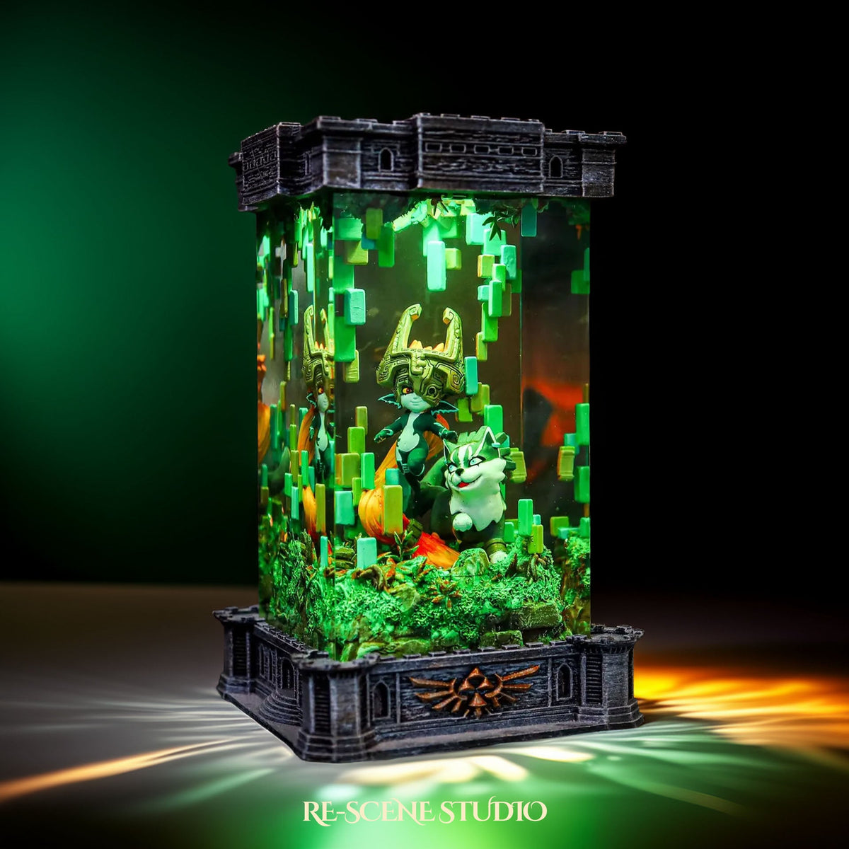 Midna & Wolf Link Resin Lamp, The Legend of Zelda resin art lamp