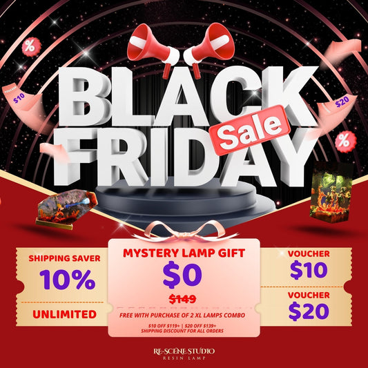 Black Friday Resin Lamp Deals 2025 at Rescene Studio