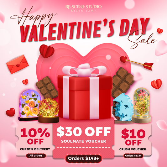 Valentine Glow Celebration: Exclusive Resin Lamp Deals at Rescene Studio