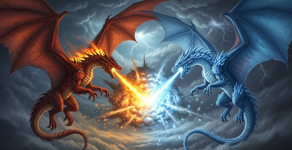 Fire Dragon vs Ice Dragon Resin Lamp: The Battle Scene Lamp Guide