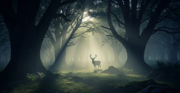 Nature scene resin lamp collection featuring forest, mountain, and moonlight themes