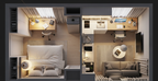 Studio Apartment Lighting: Every Zone in 400 Square Feet
