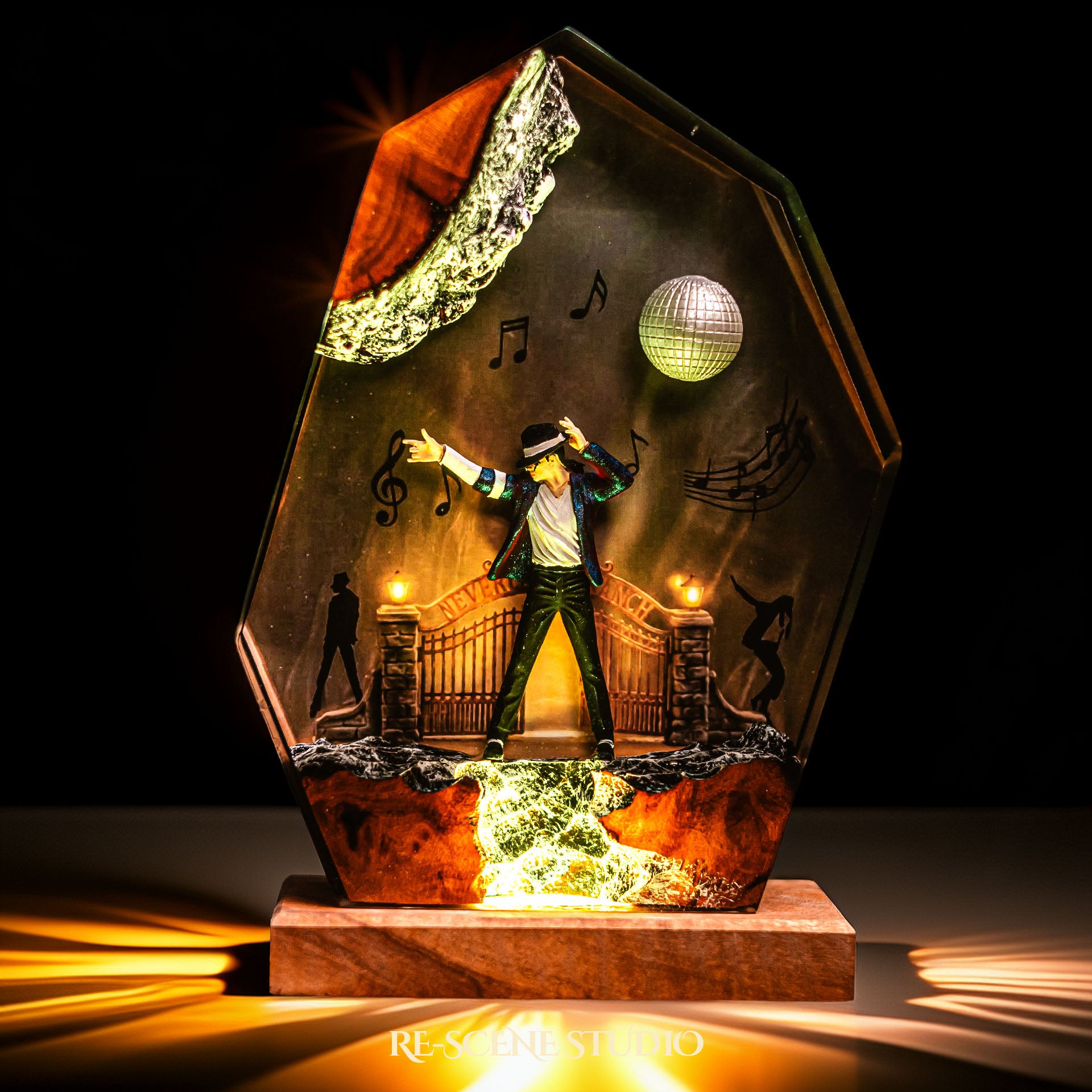 Michael Jackson Resin Lamp V3 | RGB LED King of Pop Gift – Rescene