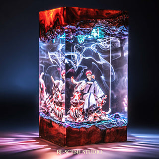 Sukuna Resin Lamp V1 — Handcrafted Epoxy Resin LED Lamp | Unique Ambient Decor & Collector's Gift