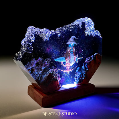 Ranni the Witch resin lamp lit at night with atmospheric mood glow