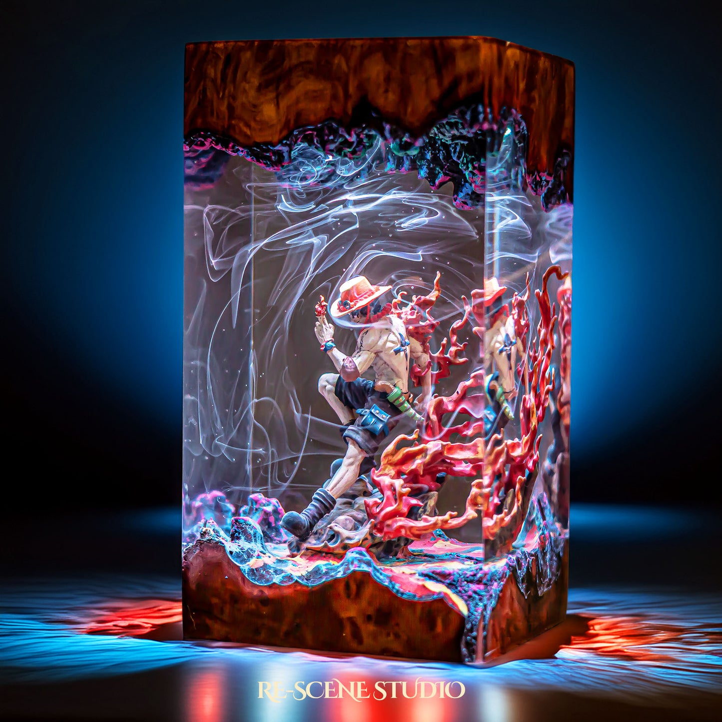 A.ce Resin Lamp — Detailed Display | Premium 3D Resin Diorama with RGB Color-Changing Light