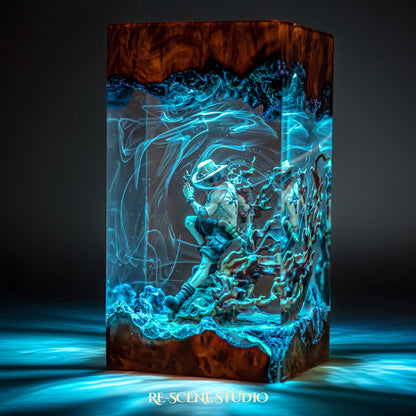 A.ce Resin Lamp — Side Profile View | Handmade Pop-Culture Resin Art, Perfect Themed Gift