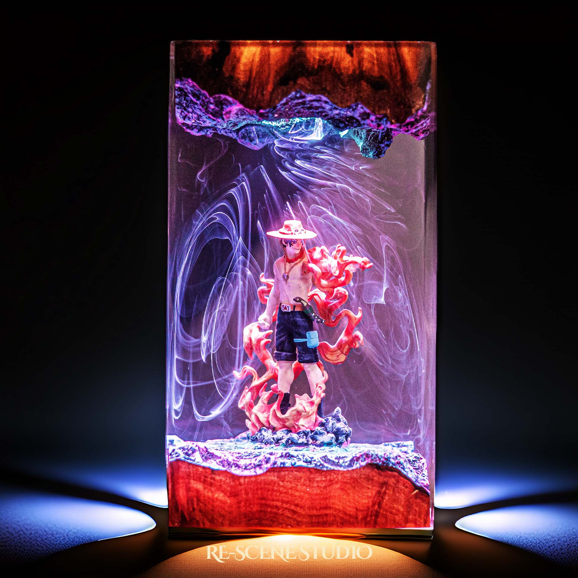 Ace Resin Lamp V2 — Detailed Display | Premium 3D Resin Diorama with RGB Color-Changing Light