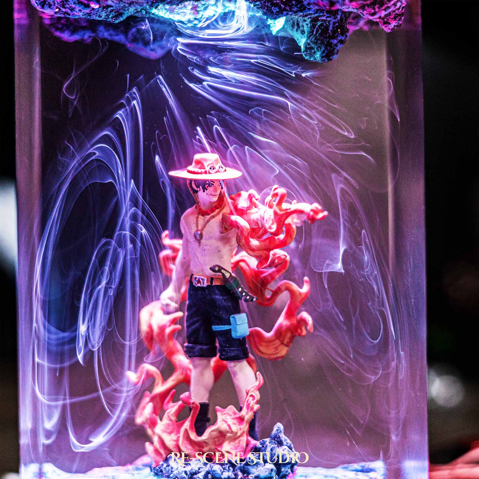 Ace Resin Lamp V2 — Detailed Display | Premium 3D Resin Diorama with RGB Color-Changing Light