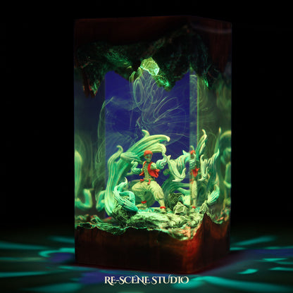 Akaza Resin Lamp - Demon Slayer