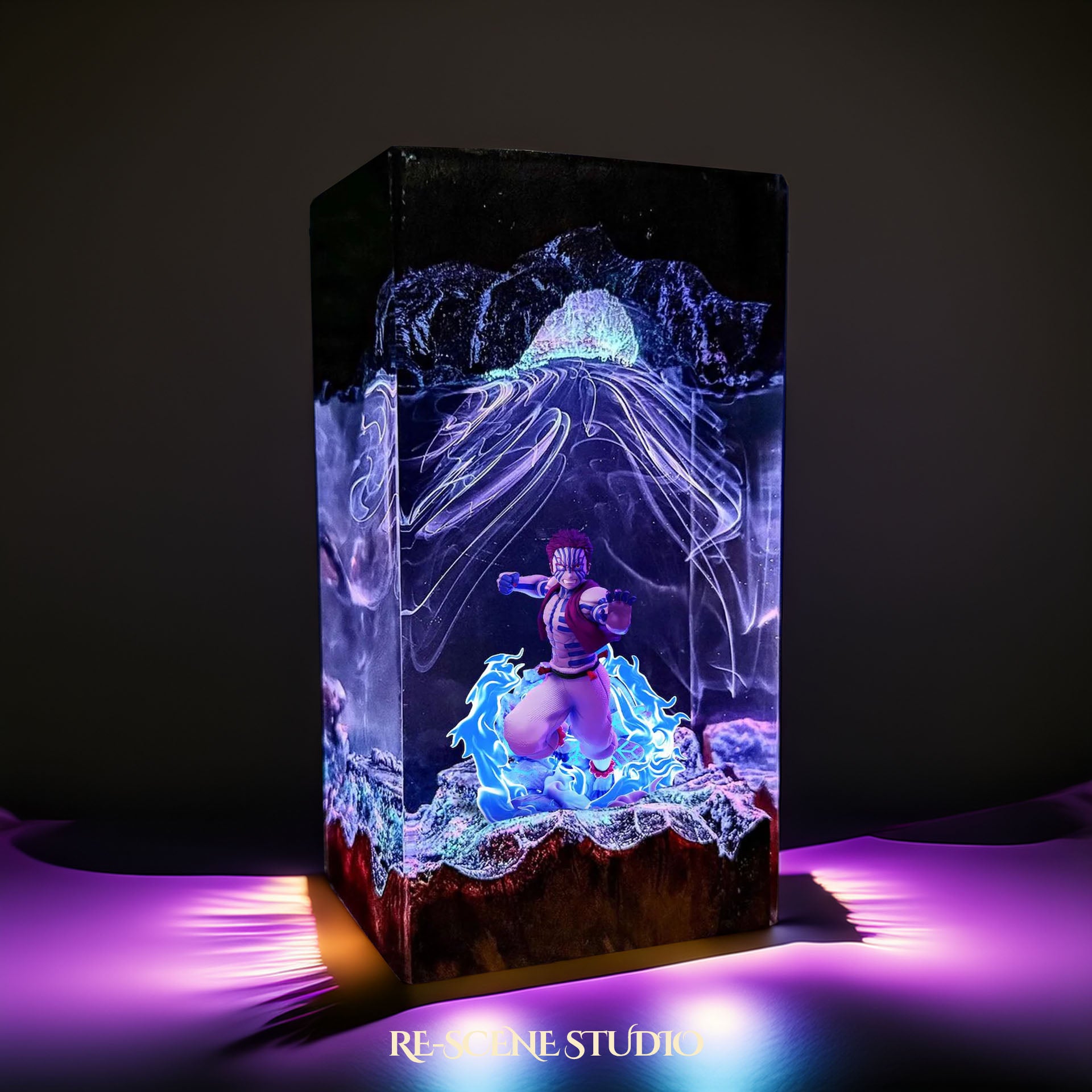 Akaza Resin Lamp 2 - Demon Slayer