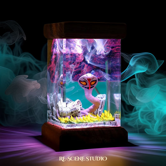 Arbok Resin Epoxy Lamp Multicolor / Size M: 6 x 6 x 12 (cm) – Handmade Resin Lamp by Rescene Studio | Rescene Studio