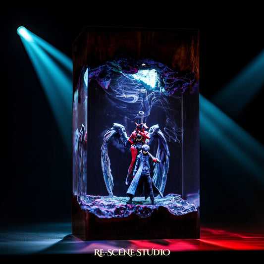 Arsène Resin Lamp, handcrafted epoxy resin LED lamp