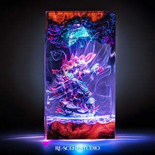 Bakugo Resin Lamp — Handcrafted Epoxy Resin LED Lamp | Unique Ambient Decor & Collector's Gift