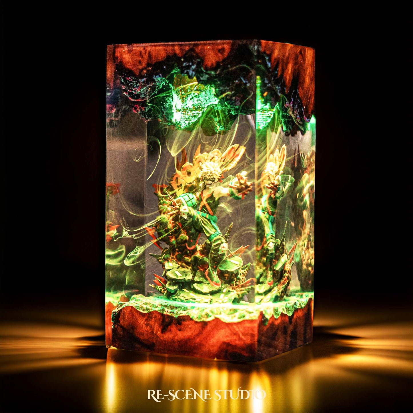 Bakugo Resin Lamp — Display Setup | Artisan Resin Art Lamp, Ambient Light for Home or Office