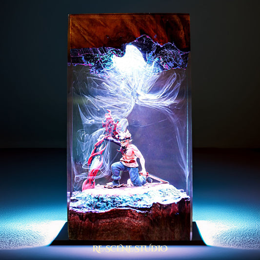 Black Asta Demon Form Resin Lamp - Black Clover