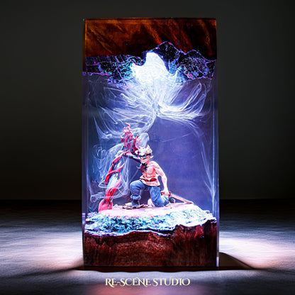 Black Asta Demon Form Resin Lamp - Black Clover