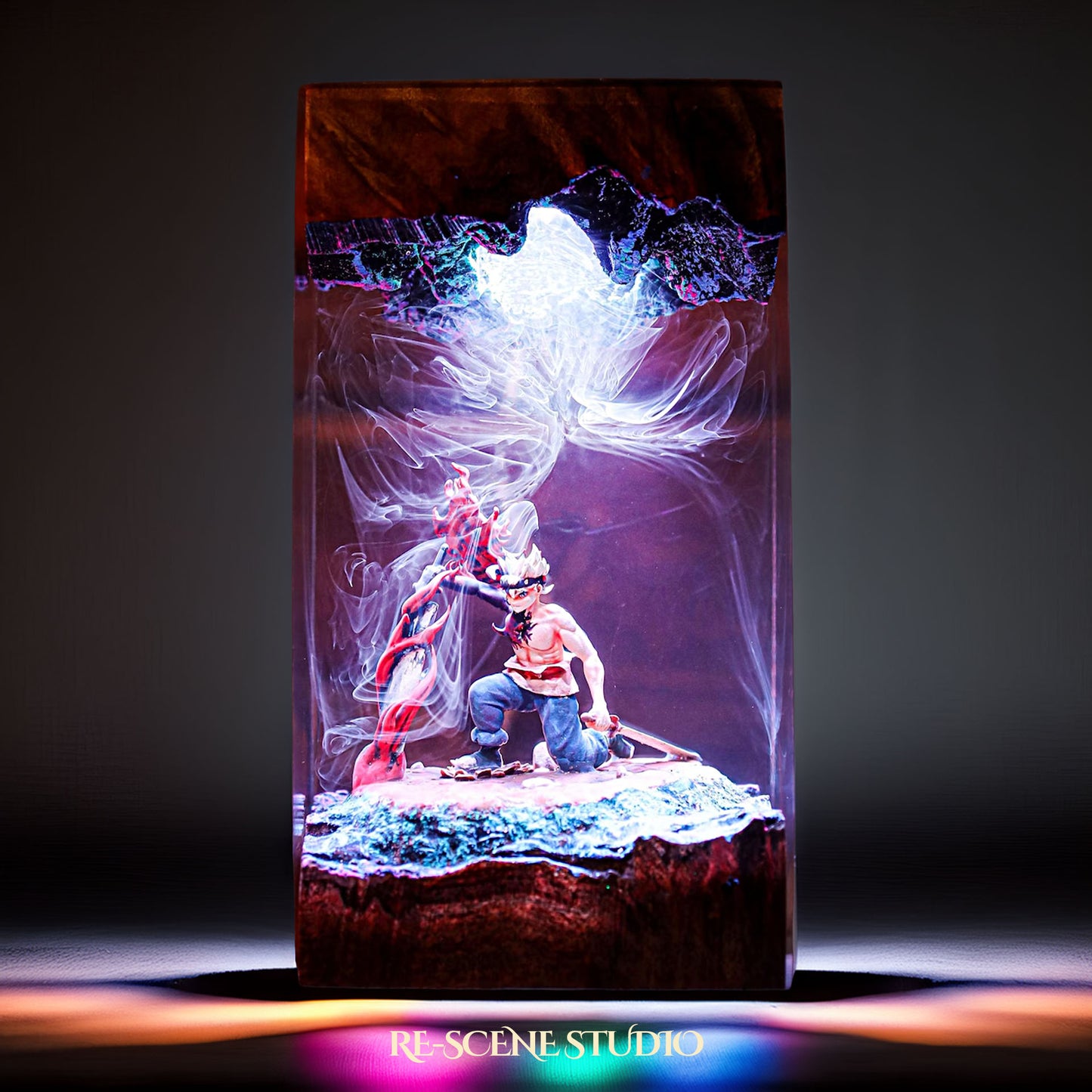 Black Asta Demon Form Resin Lamp - Black Clover