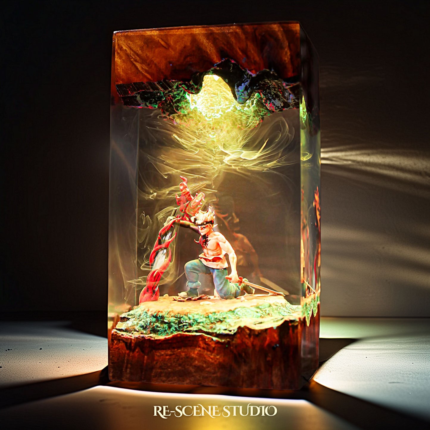 Black Asta Demon Form Resin Lamp - Black Clover