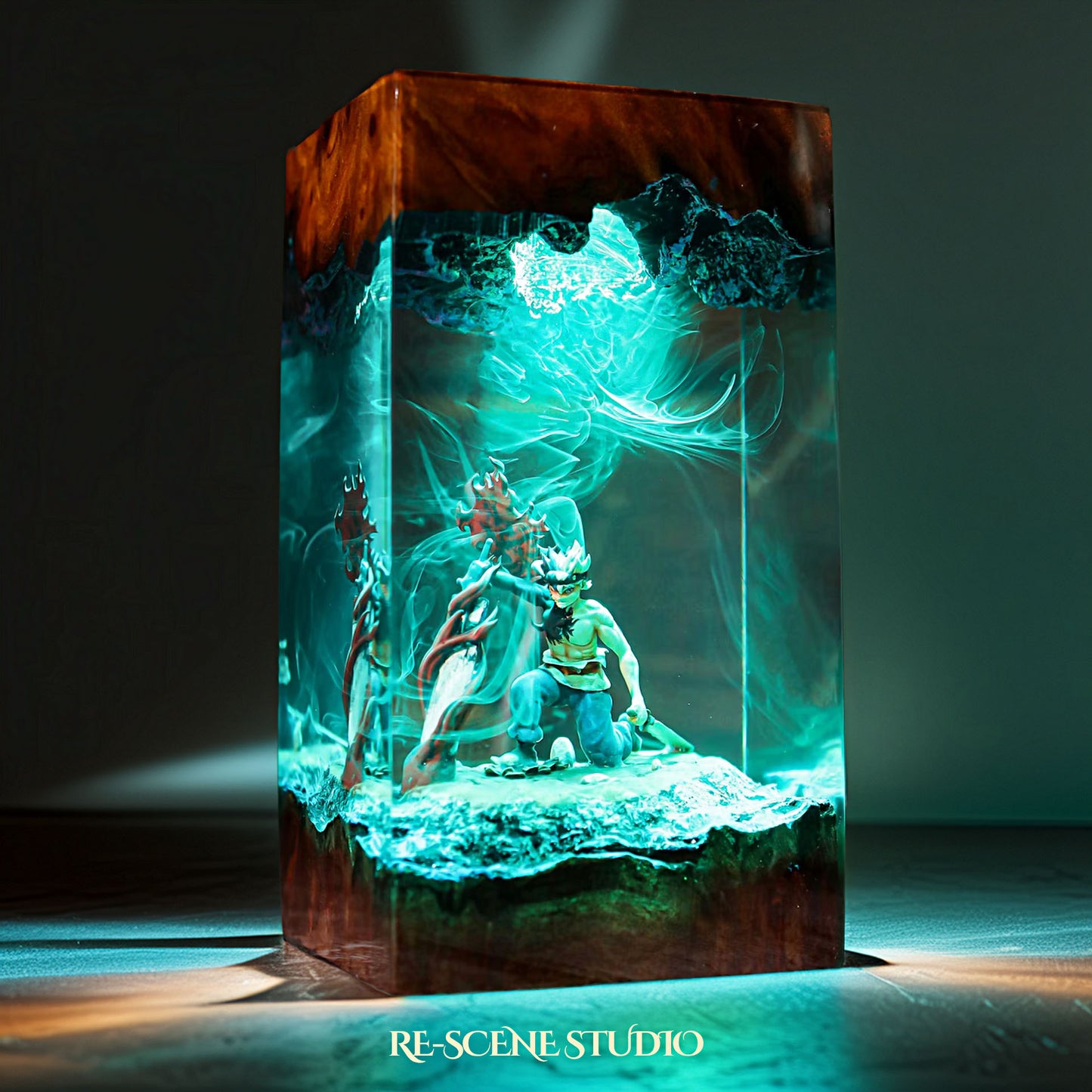 Black Asta Demon Form Resin Lamp - Black Clover