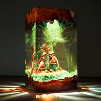 Black Asta Demon Form Resin Lamp - Black Clover