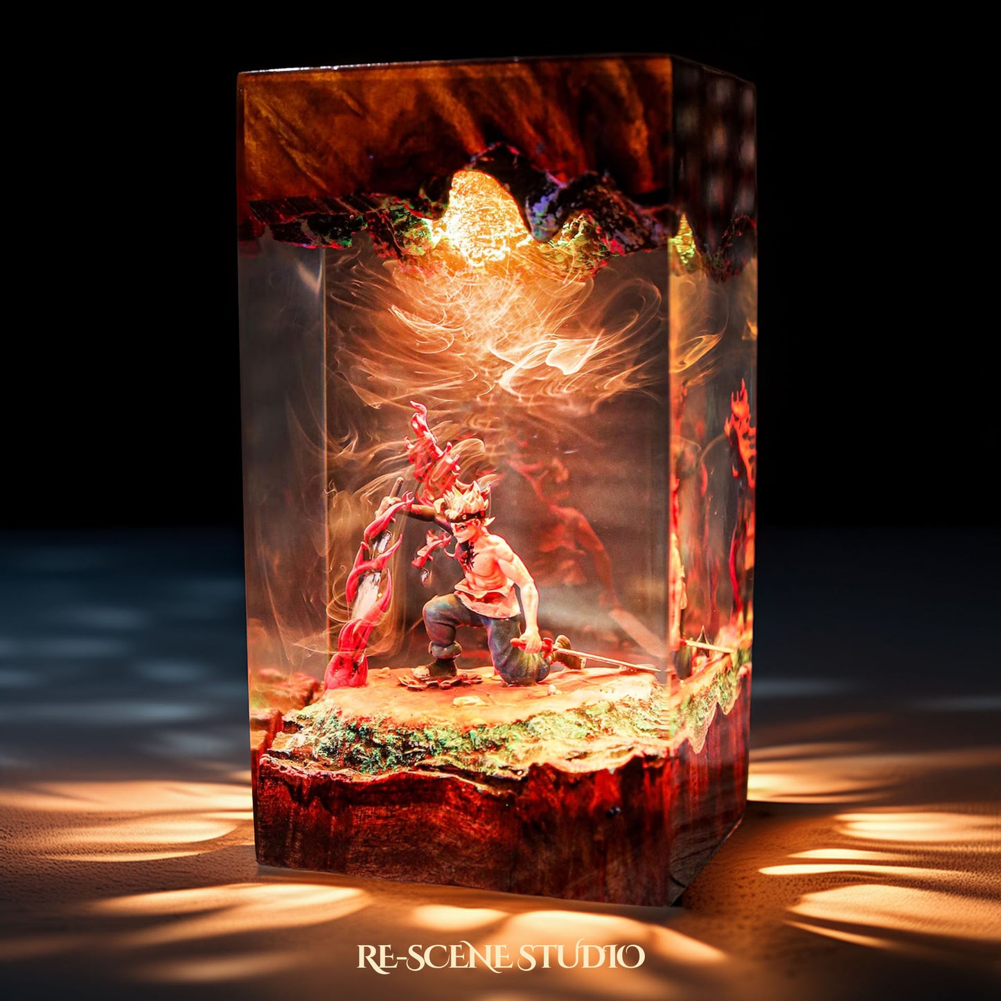 Black Asta Demon Form Resin Lamp - Black Clover