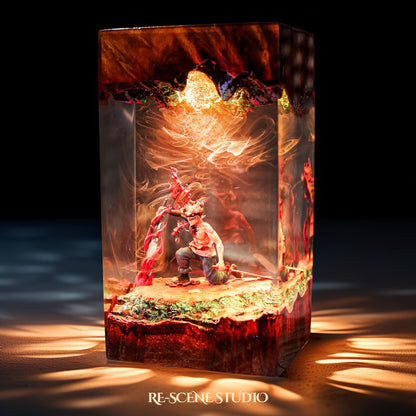 Black Asta Demon Form Resin Lamp - Black Clover