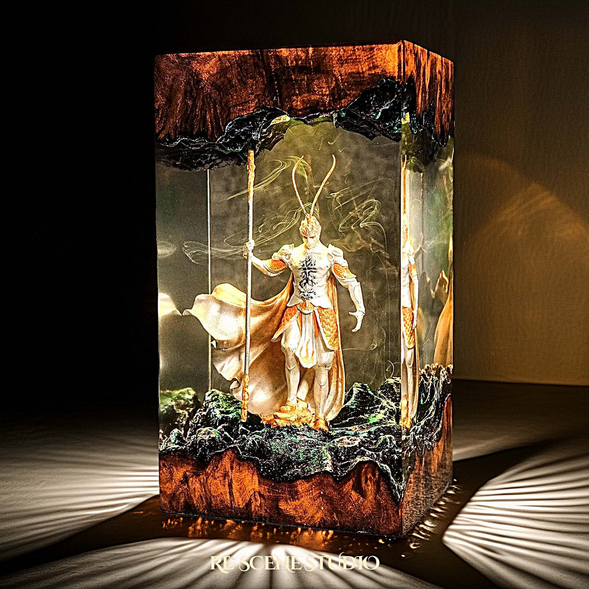 Wukong Resin Lamp V2, handcrafted epoxy resin LED lamp