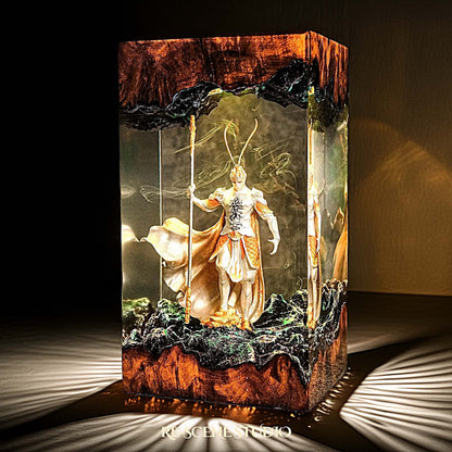 Wukong Resin Lamp V2, handcrafted epoxy resin LED lamp
