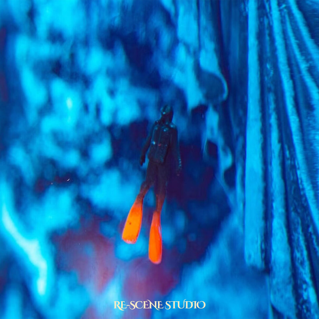 Blue Jesus Resin Epoxy Lamp Multicolor / Size L: 9 x 13 (cm) – Handmade Epoxy Resin Lamp by Rescene Studio | Rescene Studio