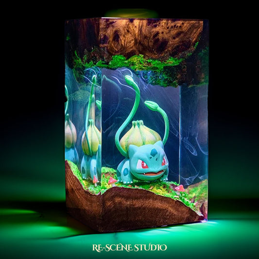 Bulb Seedling Beast Resin Lamp — Handcrafted Epoxy Resin LED Lamp | Unique Ambient Decor & Collector's Gift