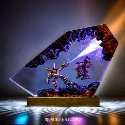 Bumblebee vs Decepticon Resin Lamp - Transformers