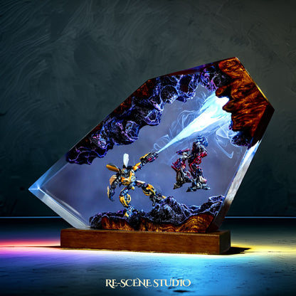Bumblebee vs Decepticon Resin Lamp - Transformers
