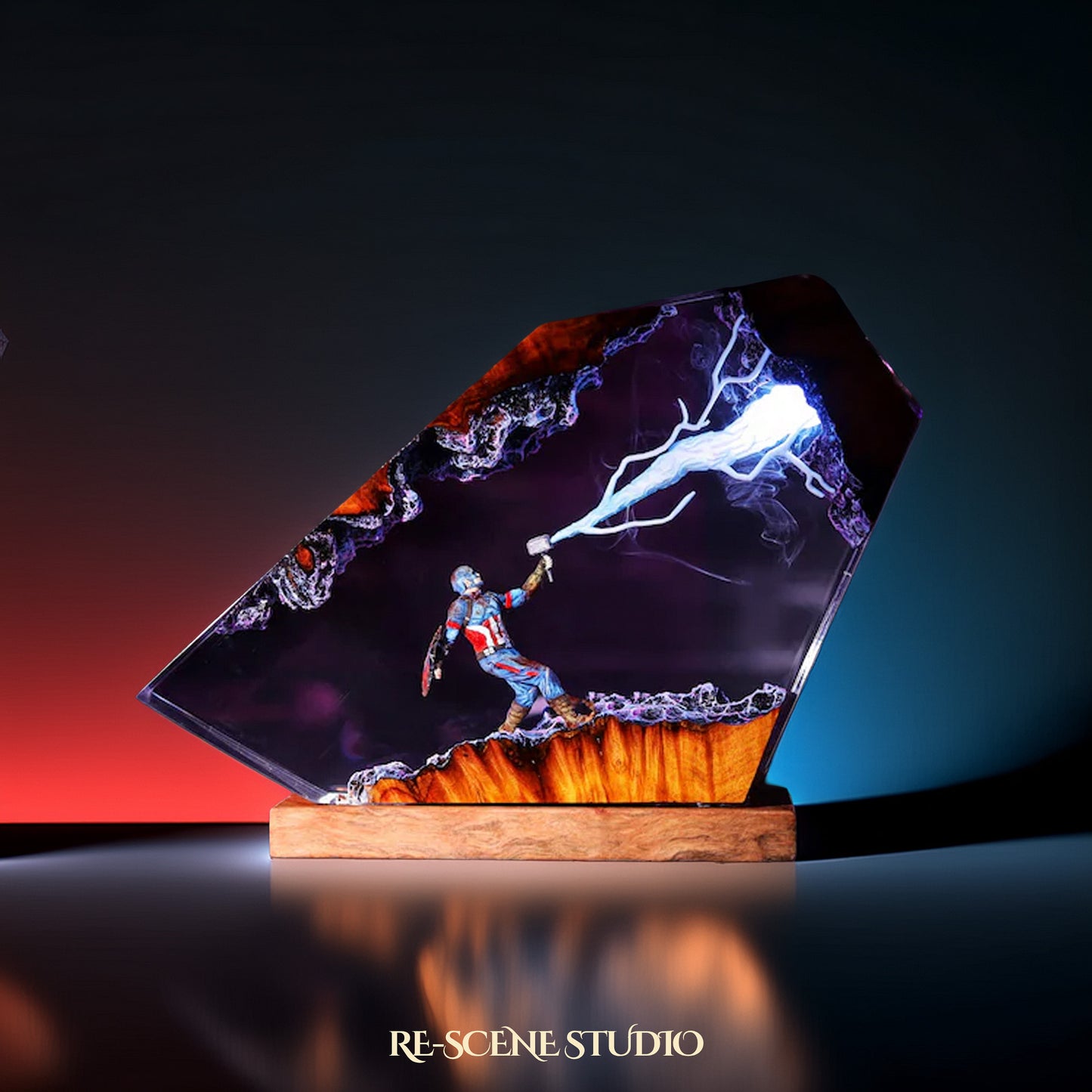 Captain America Resin Lamp 02 - Marvel