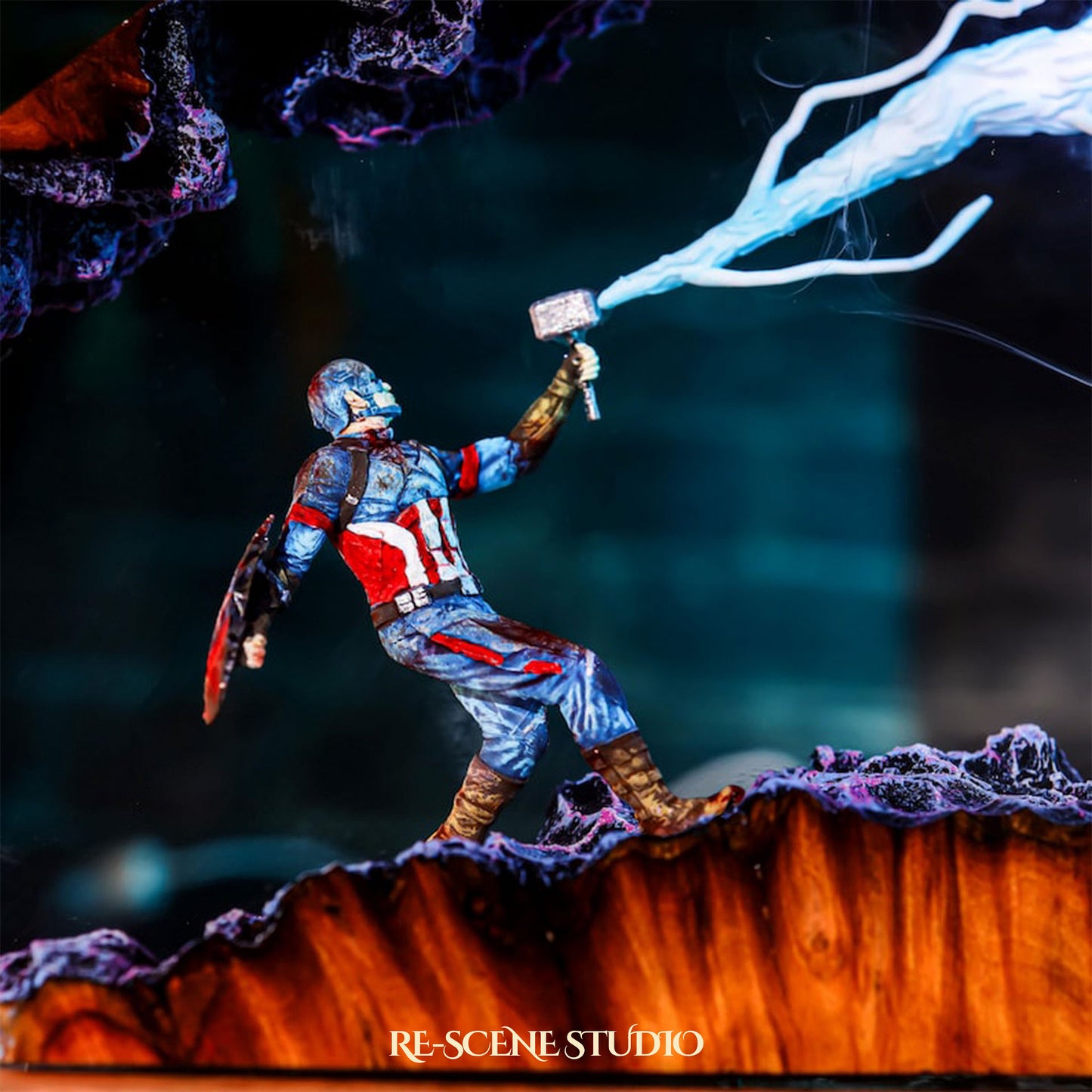 Captain America Resin Lamp 02 - Marvel