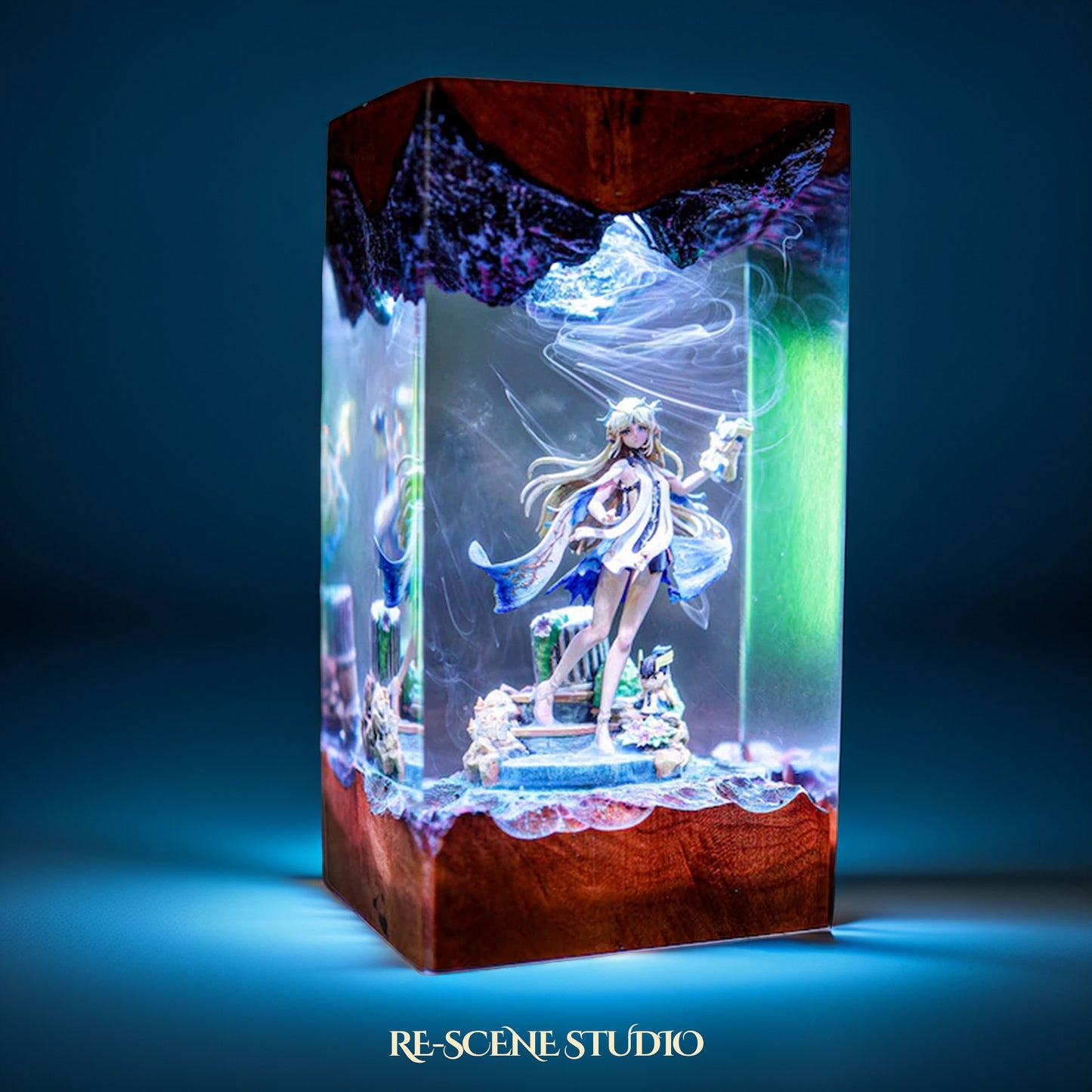C.artet.hyia Resin Lamp — Detailed Display | Premium 3D Resin Diorama with RGB Color-Changing Light