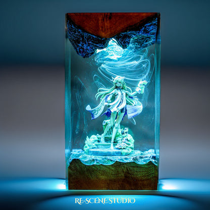 C.artet.hyia Resin Lamp — Handcrafted Epoxy Resin LED Lamp | Unique Ambient Decor & Collector's Gift